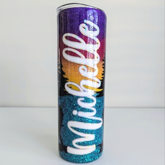 NEW Personalized MICHELLE 30 oz. Tumbler Custom Northern Lights Aurora Borealis - Picture 1 of 16